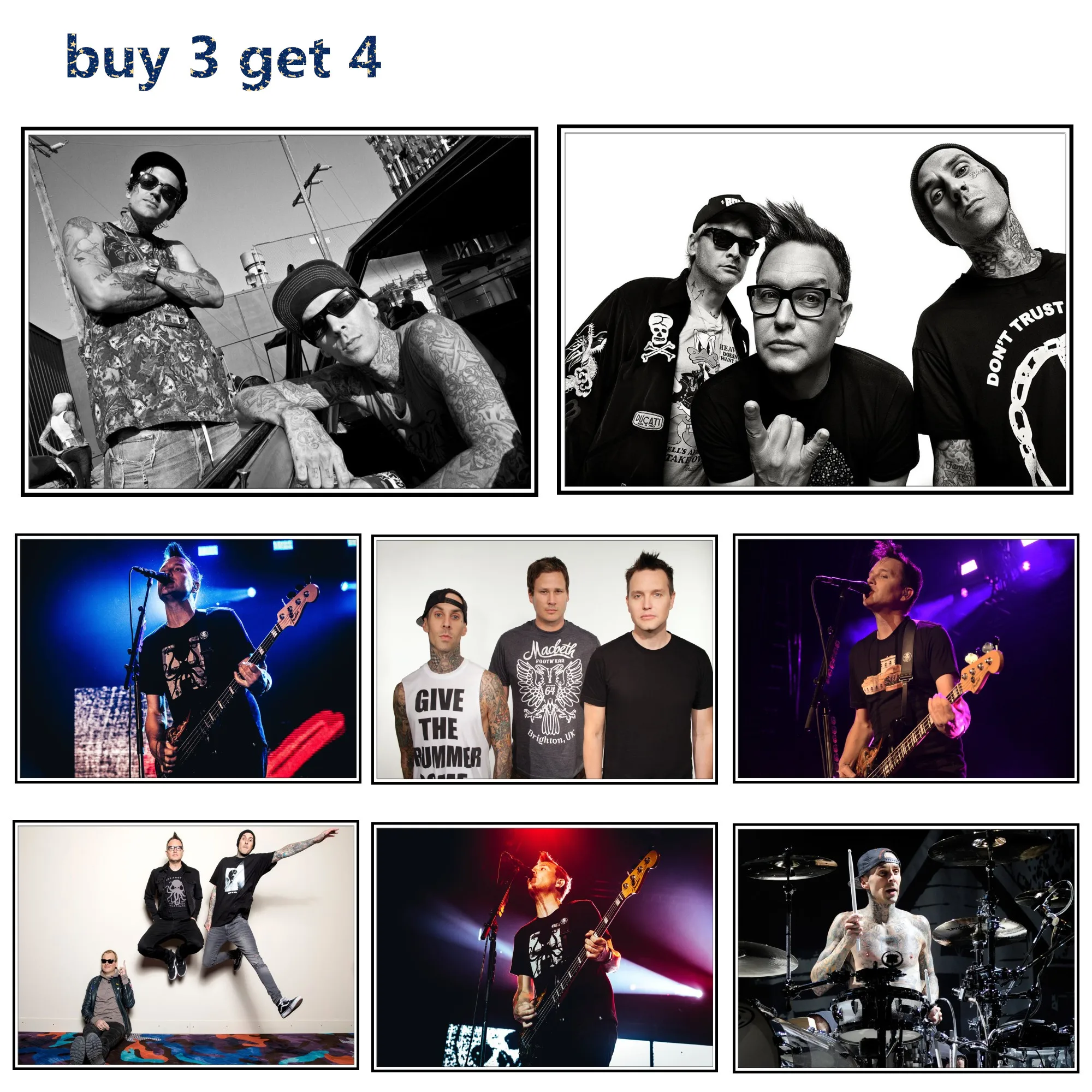 Мигает 182 реальный постер рок Европейская и американская музыкальная команда