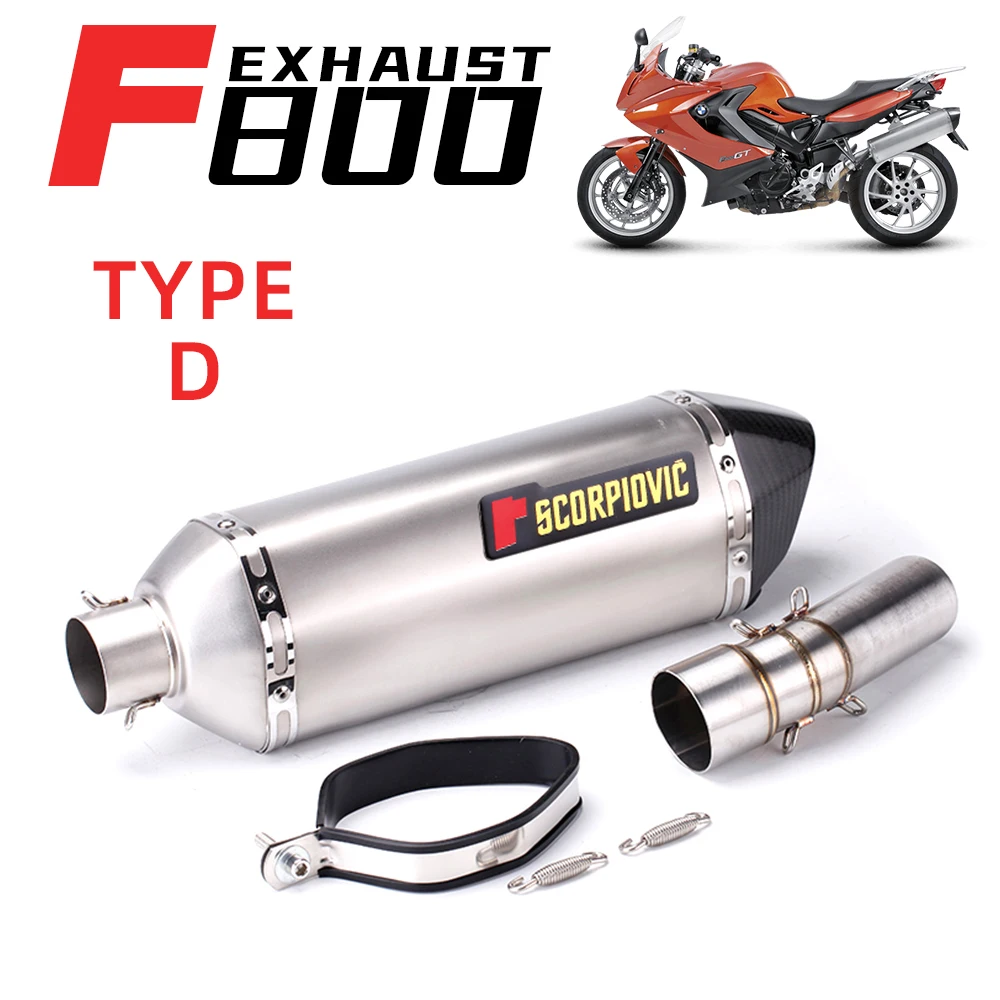 

Выхлопная труба для BMW F800GS, F650GS, F700GS, F800GT, выхлопная труба средней длины для мотоцикла, слипоны 51 мм, глушители с глушителем дБ, левая сторона