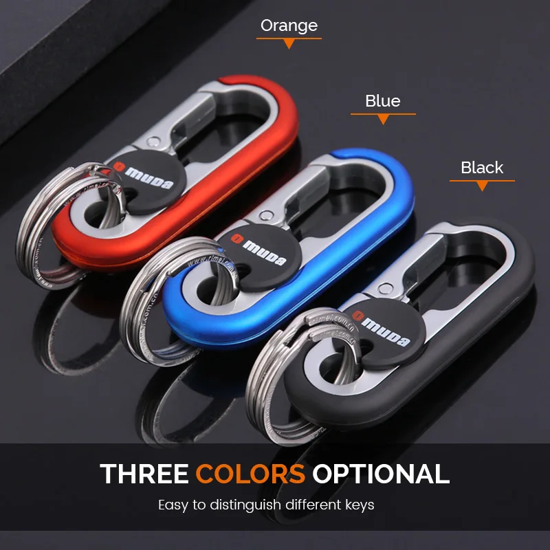 

Men Car Key Chain Fashion Business Key Buckle Motorcycle Car Metal Pendant Double Ring Key Chain Gifts