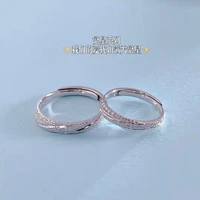 spot wholesale s925 sterling silver couple ring ins female minority design high sense to send male girlfriend proposal ring