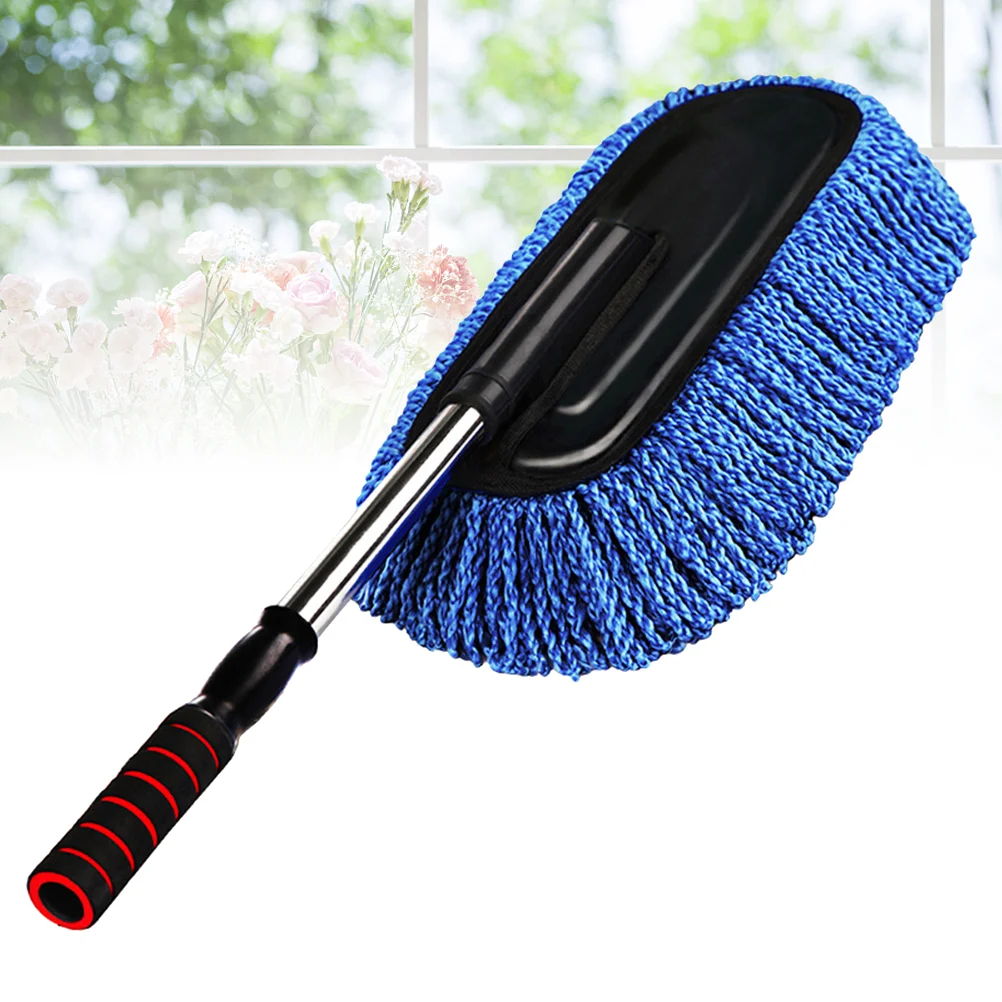 

Super Car Cleaning Supplies Microfiber Duster Interior Cleaner with Long Retractable Handle to Trap Dust and Pollen for Car