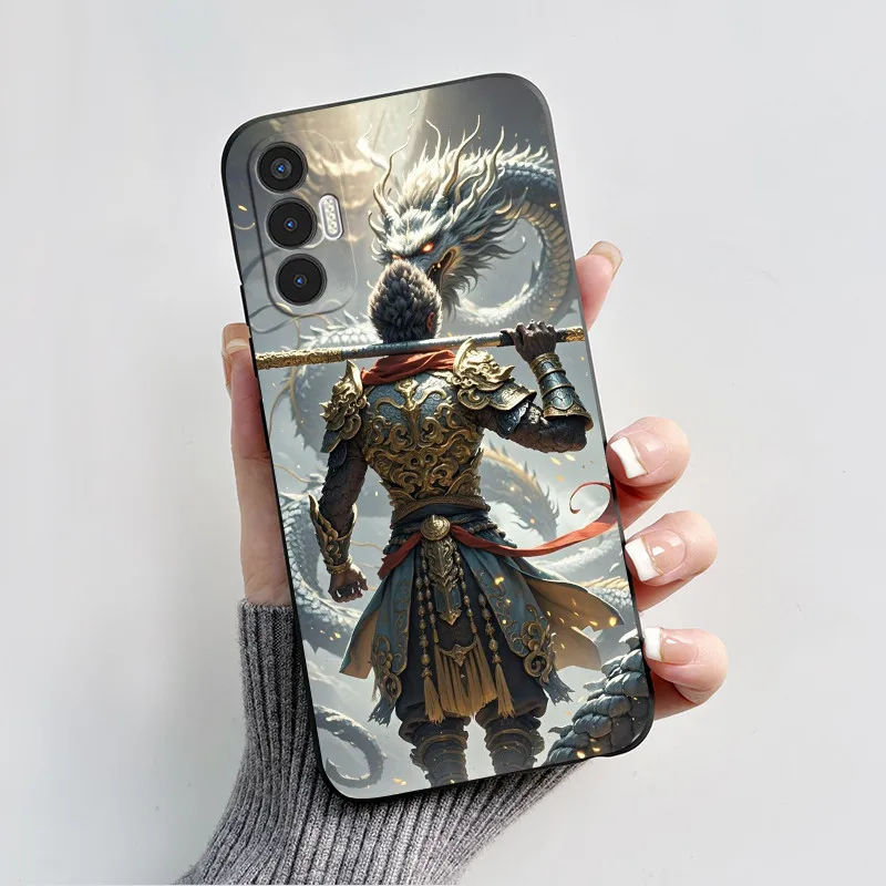 Чехол для Tecno Pova 3 LF7n Black Myth Wukong противоударный чехол Pova3 Coque
