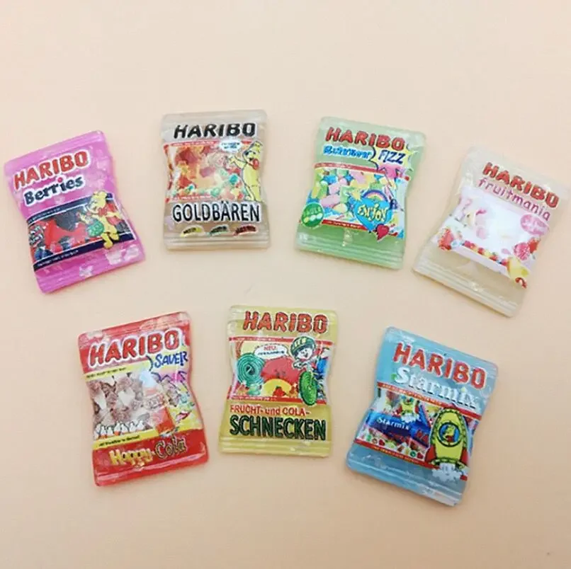 Кабошоны из полимера Kawaii с блестящими конфетами 10 шт.