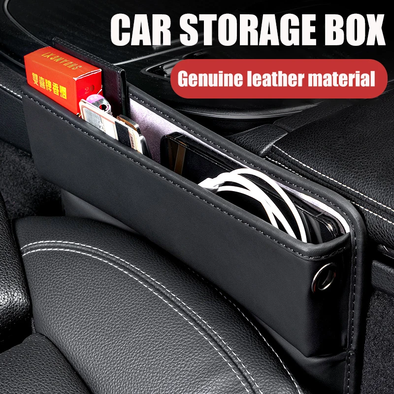 

Car Slot Storage Box, Seat Seam Storage Bag, Storage Box, Leather Material, Filling Gaps, Suitable for Cars