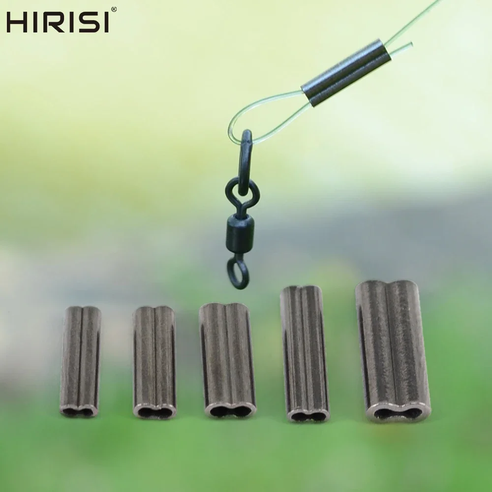 Hirisi 50 шт. двойная медная рыболовная трубка обжимные рукава для рыболовной