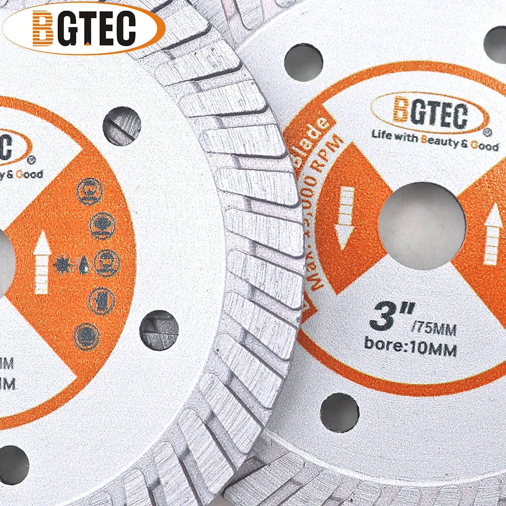 BGTEC 1 шт. 3 "/диаметр 75 мм Алмазный турбопильный диск для мини-шлифовального