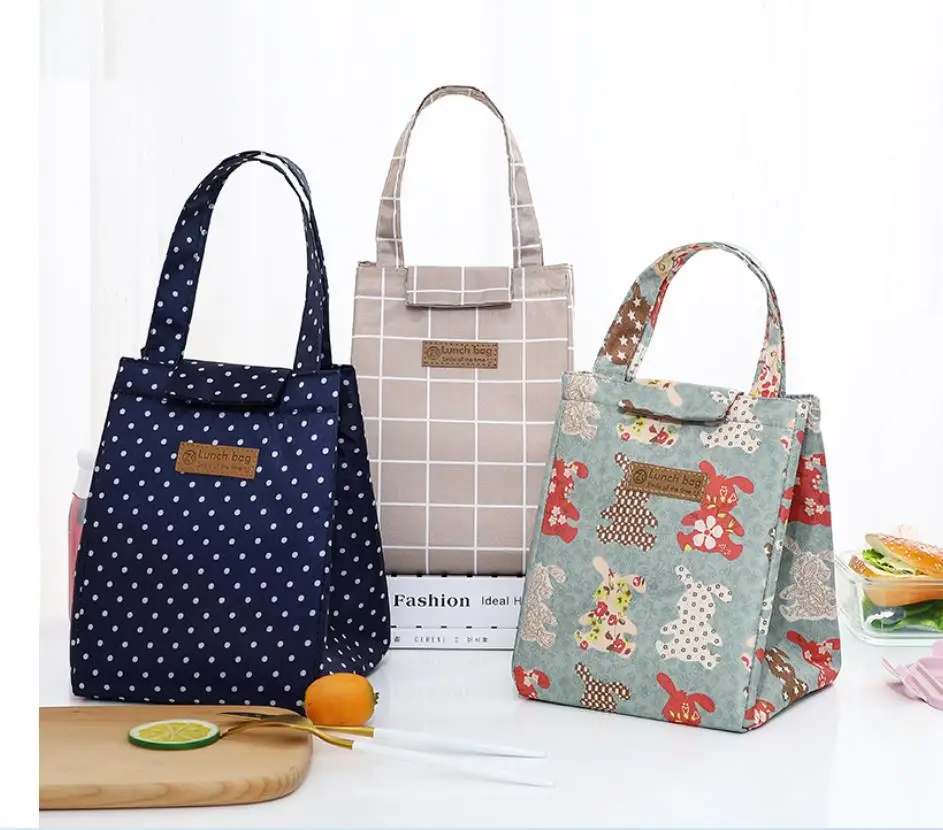 

Lunch Bag Fashion Cute Bento Pouch Bags Women Waterproof Hand Pack Thermal Breakfast Box Portable Picnic Travel Food Bag
