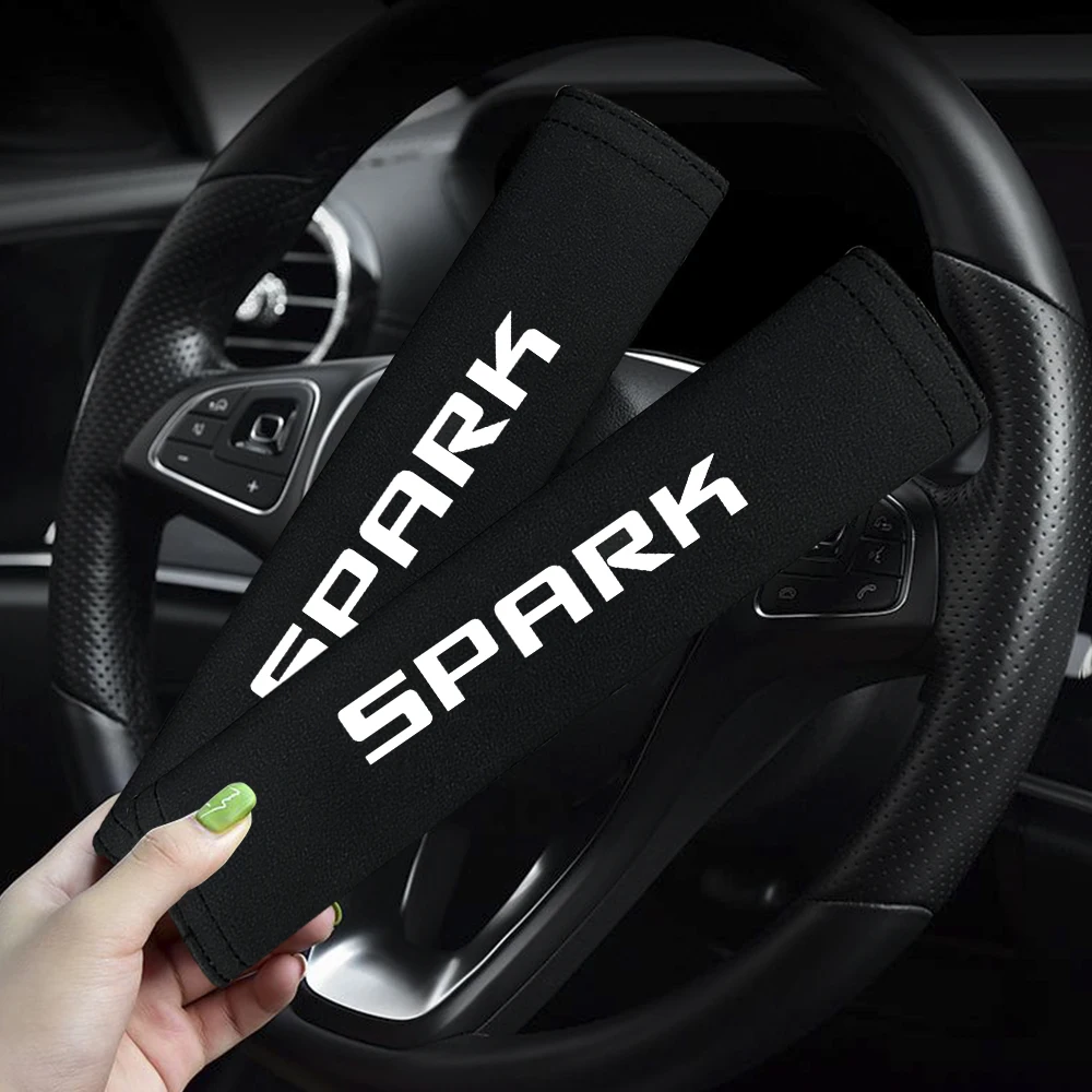 

2PCS For Chevrolet Spark M150 M200 M300 M400 2000 2001 - 2021 Car Seat Belt Pads Safety Seat Belt Cover Driver Shoulder Care