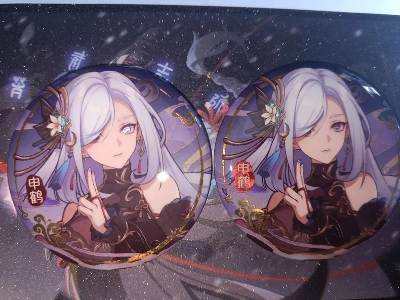 2024 аниме чистая вода Genshin ударопрочный значок мультяшная фигурка Shenhe двойная