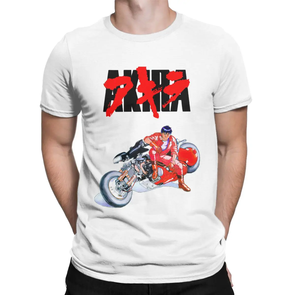 

Akira katsuhiro otomo anime movie vintage 80s motorcycle Men's clothing Cool Tee Shirt Short Sleeve Cotton Original Clothes