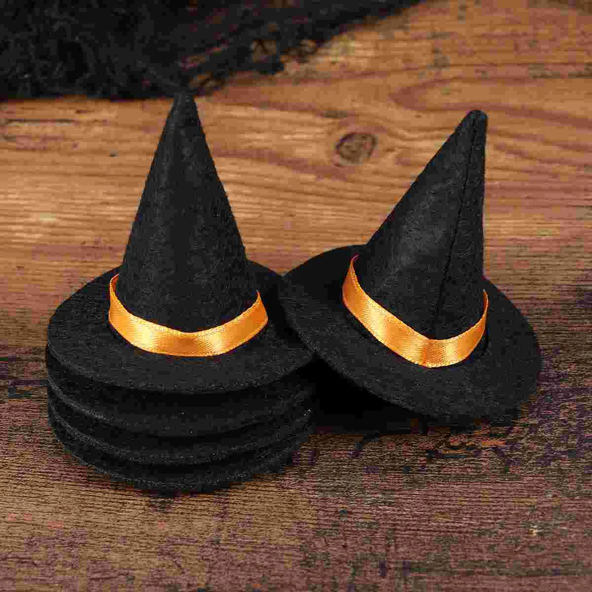 

Witch Hatbottlemini Hats Decor Felt Crafts Party Capcovers Miniature Decorations Hair Accessories Caps Topper Small Favors