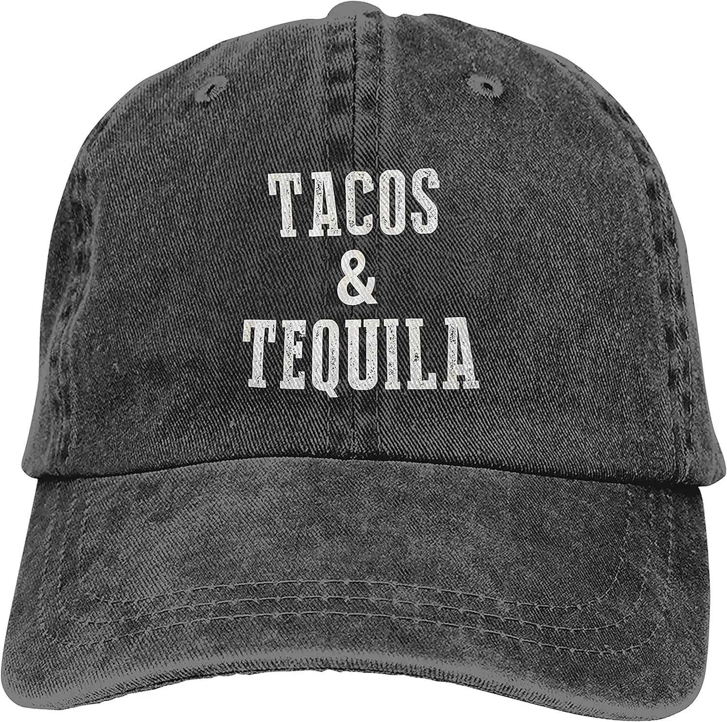 

Denim Cap Tacos&Tequila Baseball Dad Cap Classic Adjustable Sports for Men Women Hat, Black, One Size