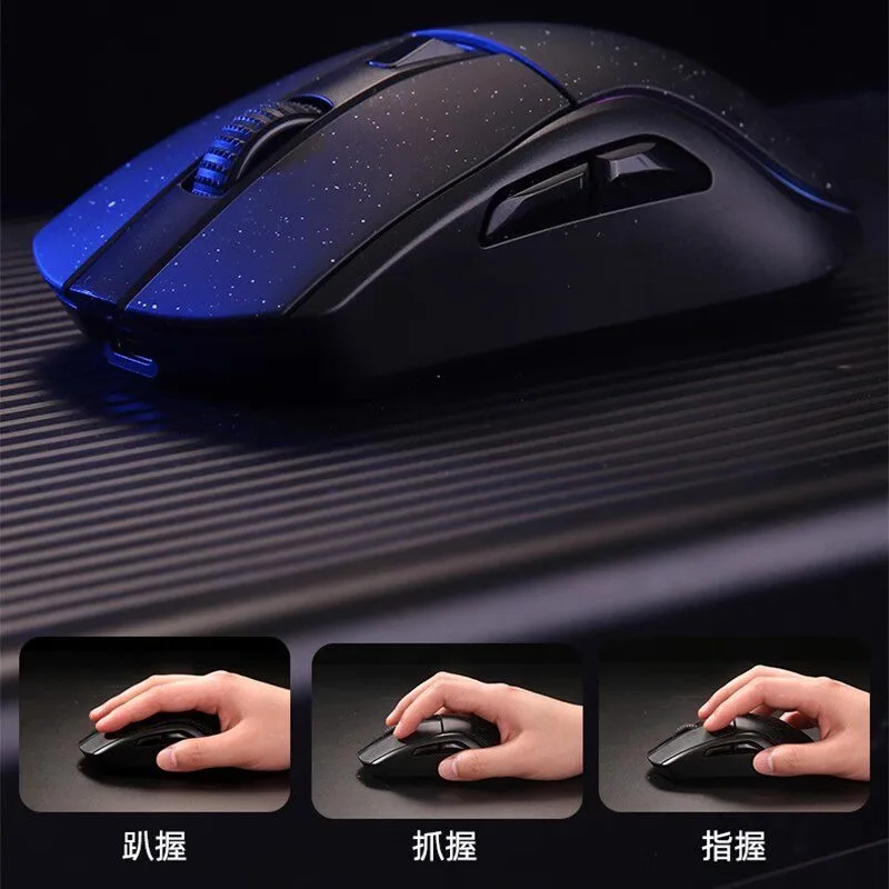 Фото Игровая мышь Dareu A950, трехрежимная беспроводная мышь Bluetooth 2,4G RGB с зарядной док-станцией, легкая игровая мышь с разрешением 12000 точек на дюйм для ПК №3