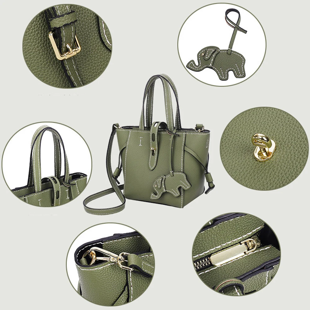 Luxury Handbags Bag Set DIY Handmade Handbag Shoulder Straps Leather Hand Stitching Handles Women Handbag Bag Accessories