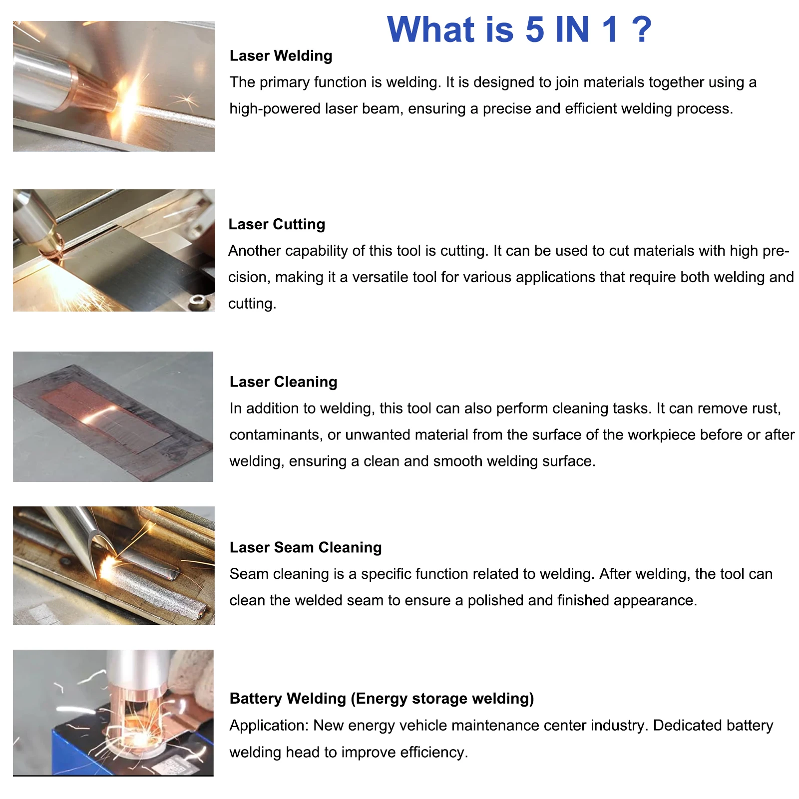 5-в-1 лазерный сварочный аппарат 2000 Вт Raycus 4IN1 волоконный лазер для удаления