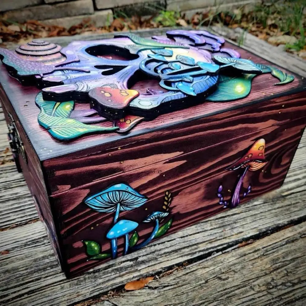 Memory Box Treasure Chest  Watch Box Storage Lock Box Halloween Party Gift