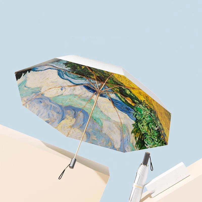 

Golf Parasol Umbrella Automatic Uv Protection Portable Sun Shade Umbrella Windproof Strong Paraguas Mini Plegable Rain Gear