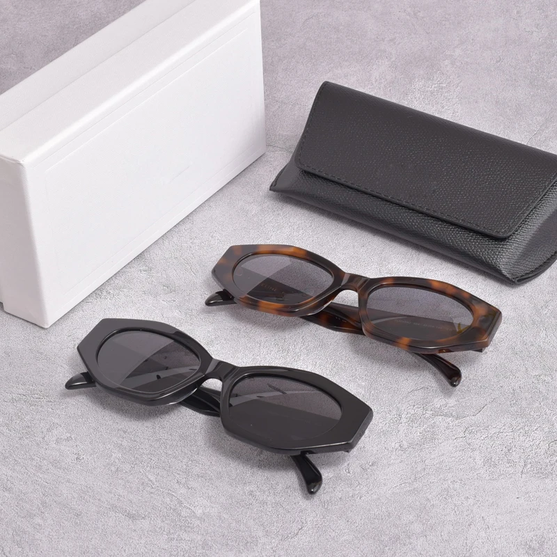 

Солнцезащитные очки поляризационные UV400 для мужчин и женщин, роскошные солнечные, с ацетатными линзами квадратной формы, с логотипом и оригинальной коробкой