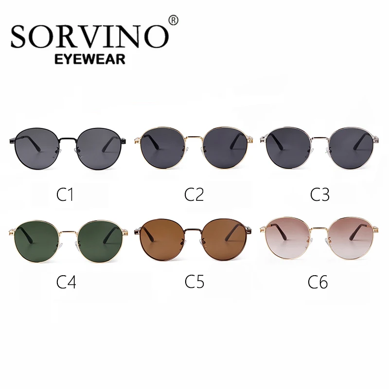 SORVINO круглые солнцезащитные очки в стиле ретро для женщин и мужчин брендовые