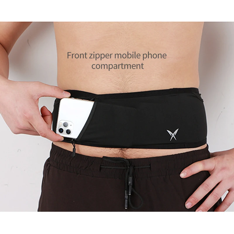 High Elastic Sports Waistband  Running Bag Men Women Outdoor GYM Cycling Belt Zipper Waist Pack With Bottle Holder Phone Pouchs