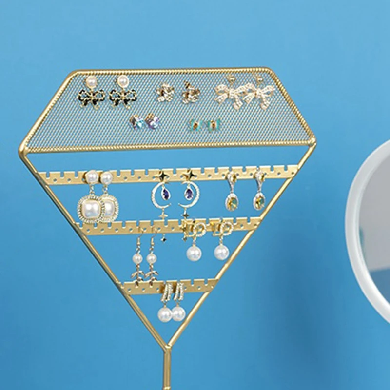 Железная сетка стойка для ювелирных изделий Ins Wind вертикальные серьги хранения