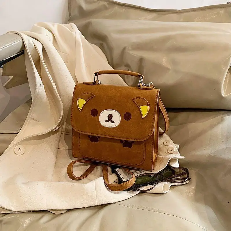 Фото Рюкзак Rilakkuma из искусственной кожи 21 см, двухслойный, для книг, большой вместимости, для путешествий, награда для студентов, подарок другу на праздник №3