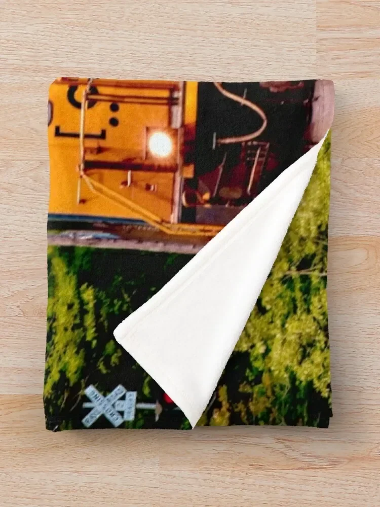 Локомотив CSX 3283 приближающийся паром бросное одеяло для детей свободные плюшевые