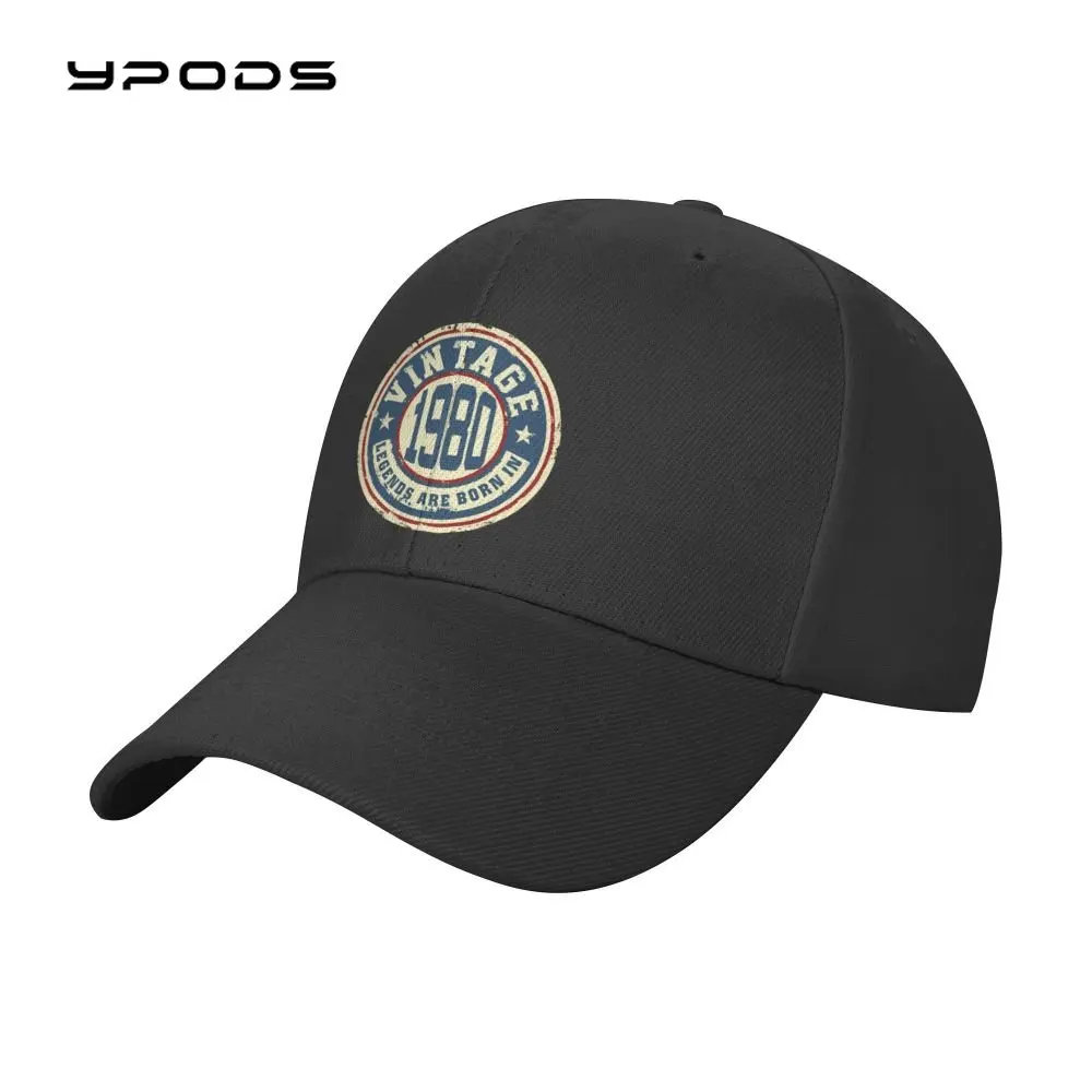 

2022 Vintage Legends Are Born In 1980 Baseball Cap For Men Women 42th Birthday Gift Dad Hat Streetwear Spring Summer Hats