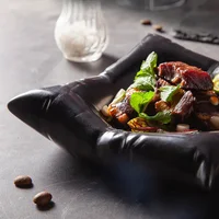 Керамическая квадратная тарелка#3