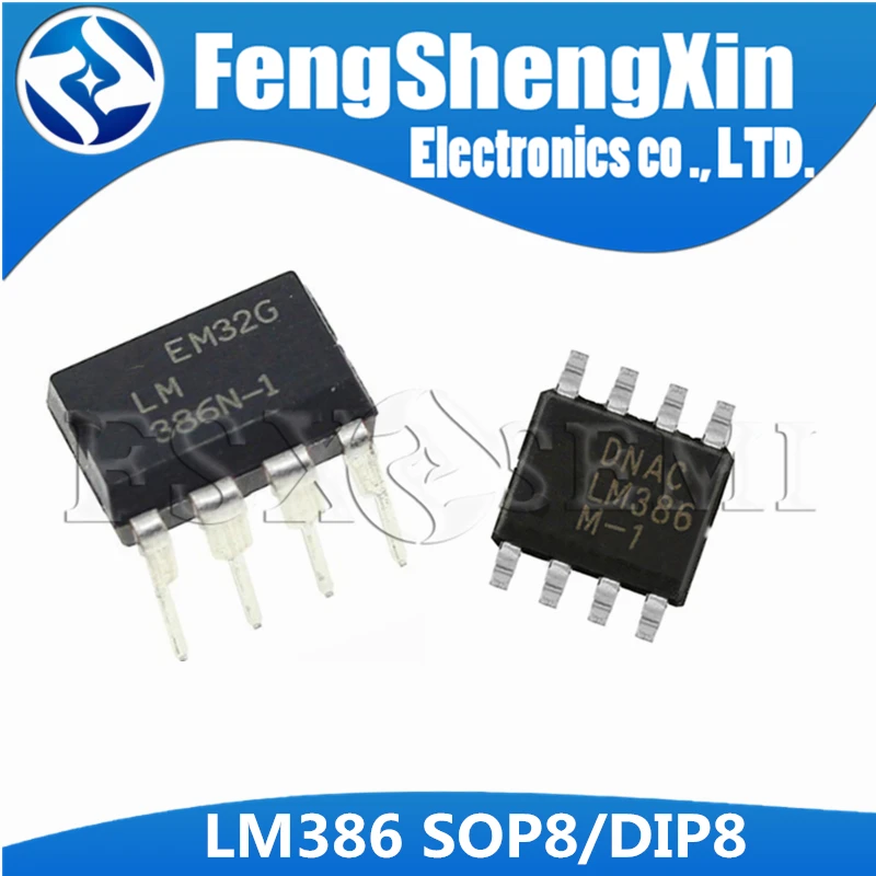 

100pcs/lot New LM386 DIP SOP LM386N-1 LM386M-1 SOP8 LM386M-82 LM386N DIP8 LM386-1 Low Voltage Audio Power Amplifier IC