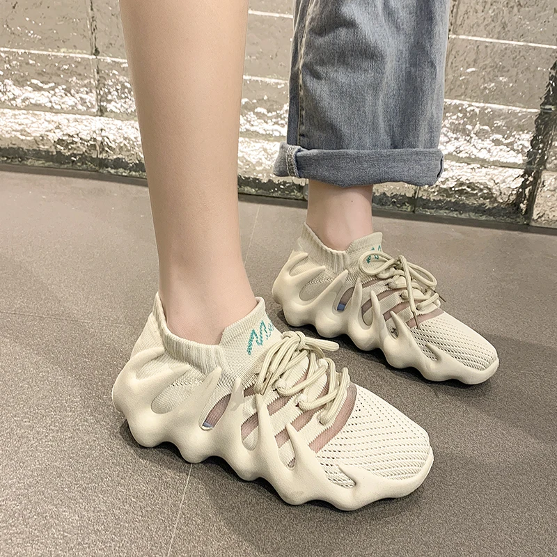 Shoes for Women 2023 New Fashion Summer Breathable Women's Sneakers Round Toe Mesh Sports Shoes Woman Solid Casual Shoes Zapatos