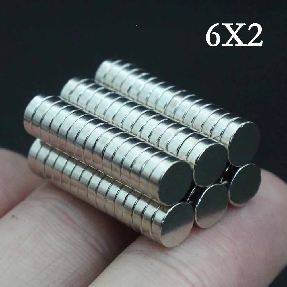 10/20/30/50/80/100/120 шт. 6x2 неодимовый магнит 6 мм x 2 мм N35 NdFeB Круглый сверхмощный сильный постоянный магнитный диск imanes
