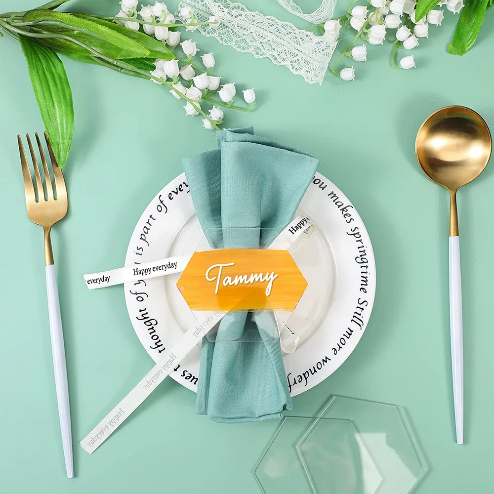 Прозрачная акриловая визитница для свадьбы банкета пустые шестигранные