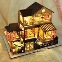 CUTEBEE Kids Toys Dollhouse with Furniture Assemble Wooden Miniature Doll House Diy Dollhouse Puzzle Toys For Children TB23