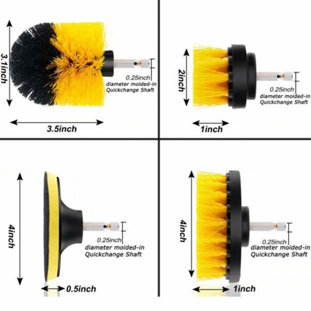 

1Set Electric Drill Brush Set Attachment Scrubber Cleaning Tool Kit High Quality Durable For Automotive Care Tools Accessories
