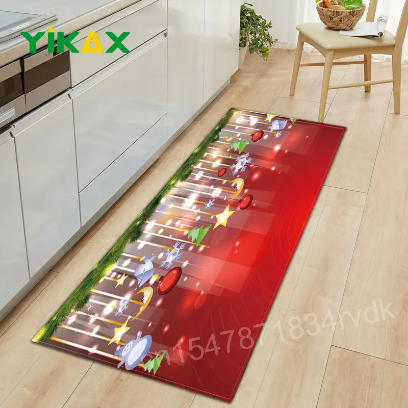 

Kitchen Absorbent Mat Non-Skid Waterproof Wipeable Comfort Standing Kitchen Rugs And Mats Wipeable Wash Free Long Strip Carpet