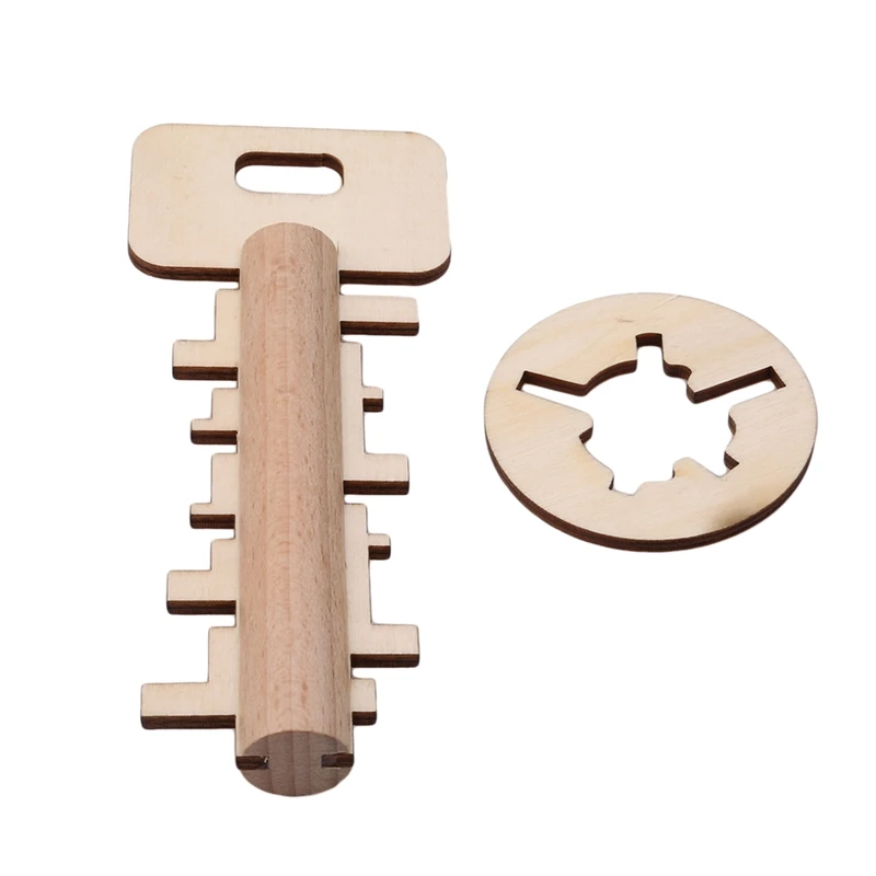 

Wooden Toy Unlock Puzzle Key Classical Funny Kong Ming Lock Toys Educational Kids Jigsaw Montessori Toys Children Adult