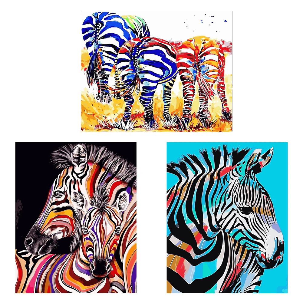 

Набор для рисования по номерам, тихая картина «сделай сам» с животными, семейный декор, комнатное украшение, без рамки