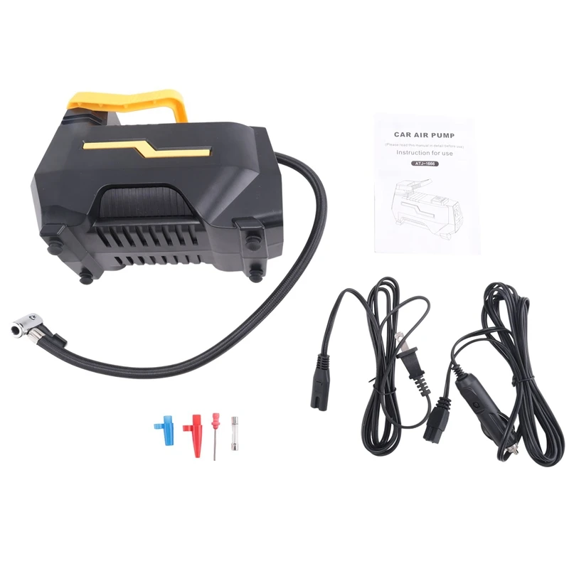 Автомобильный насос для шин AC/DC 12 В портативный воздушный компрессор цифровой со