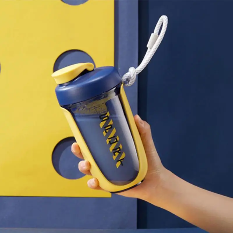 550ML Blender Shaker Bottle With Steel Stainless Stiring Ball Plastic Protein Shakes BPA Free Handle Design Leakproof For Sports