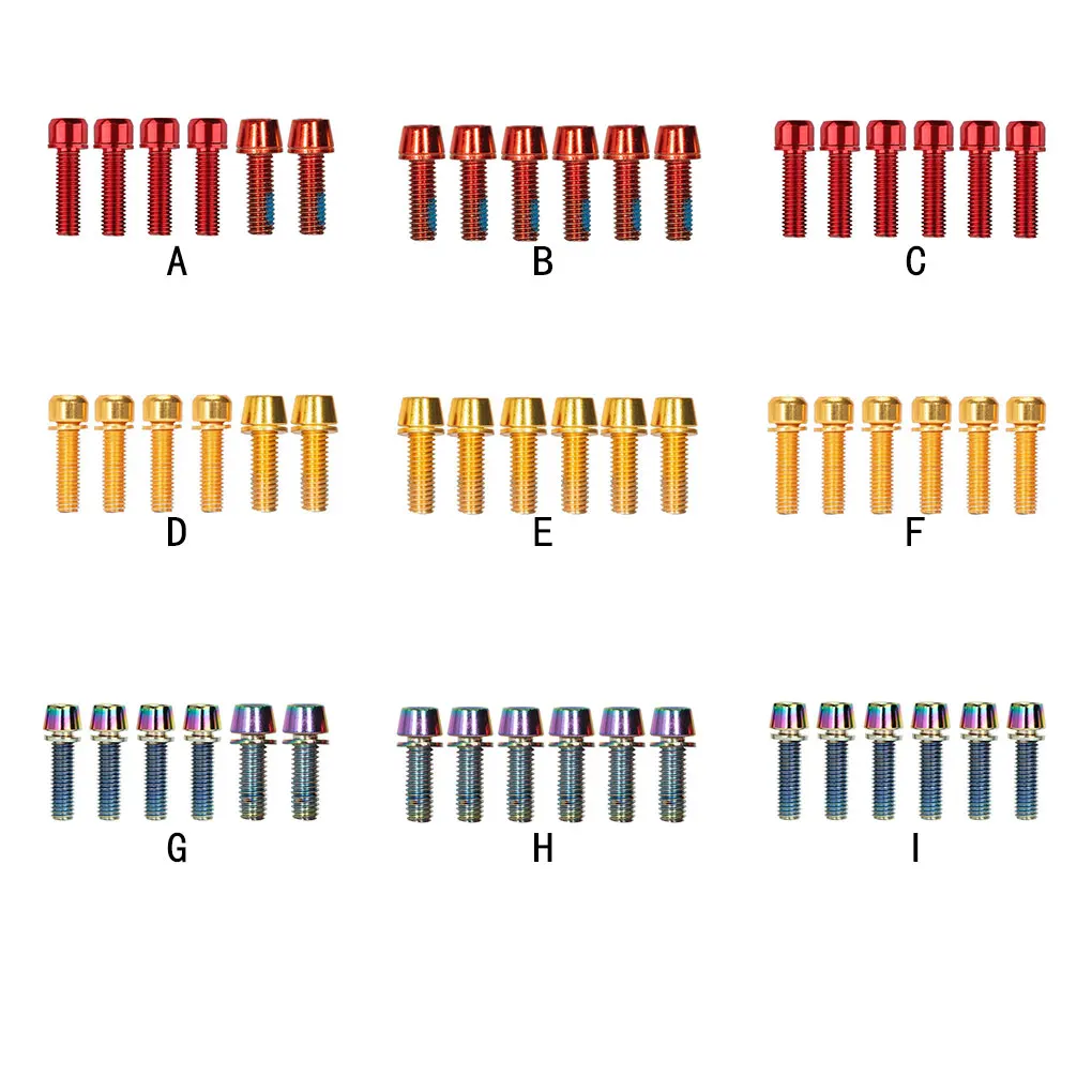 6 шт. винты из нержавеющей стали для руля велосипеда