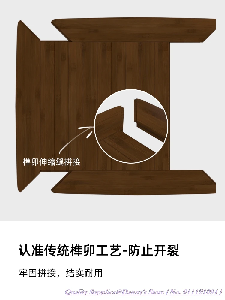 Складной обеденный стол из бамбука простой квадратный 80 х80х76 см для заваривания