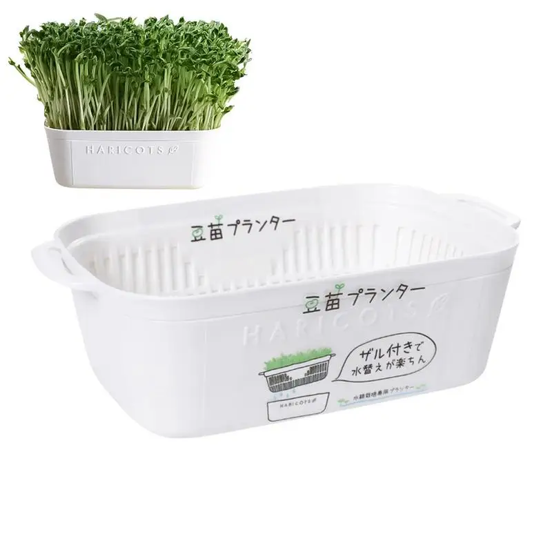 

Sprouts Growing Tray For Greenhouse Crops Double Layer Heat Resistant Planting Tray Fresh Sprout Growing Hydroponic Garden Tool