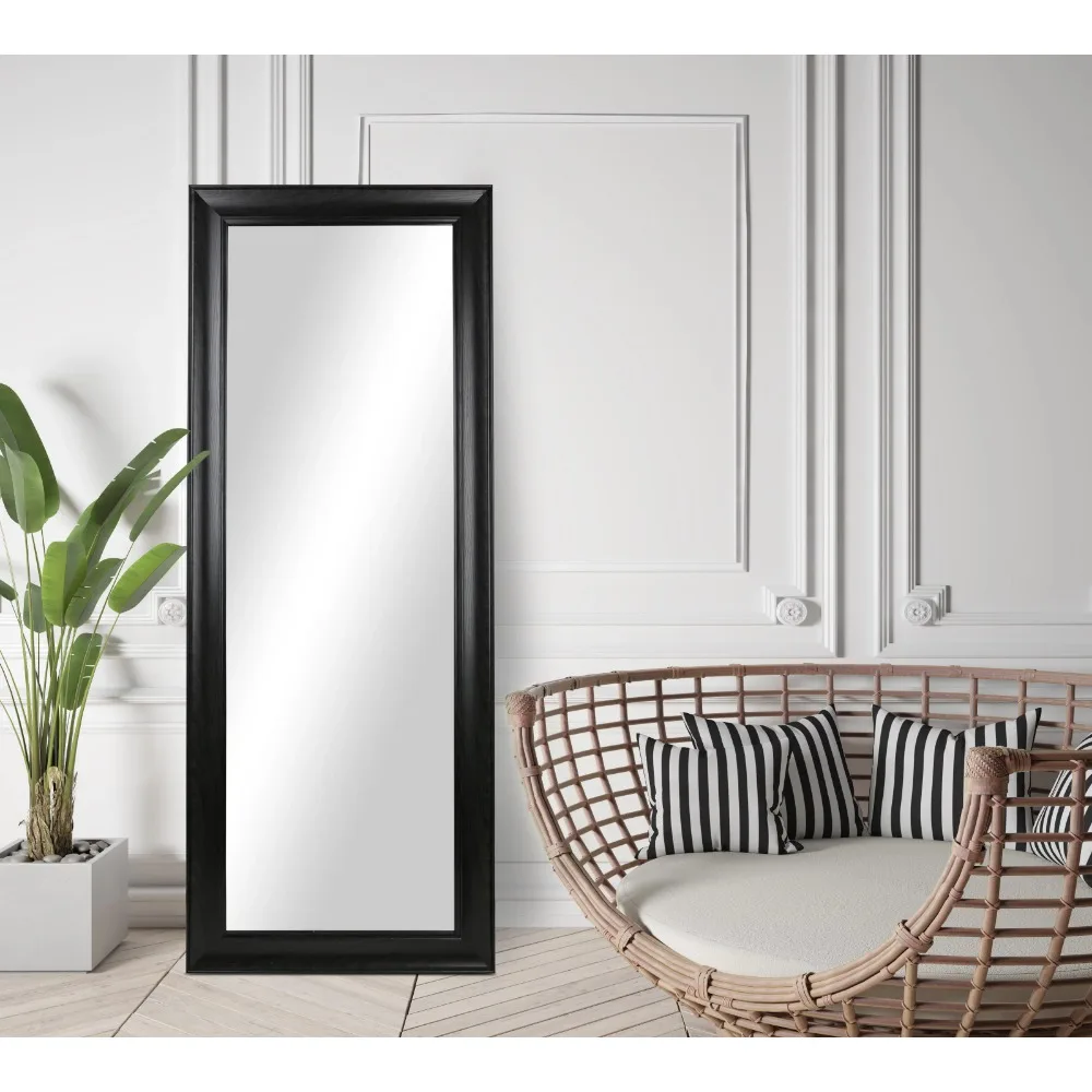 

Прямоугольное декоративное зеркало полной длины черного цвета, 27x70 дюймов
