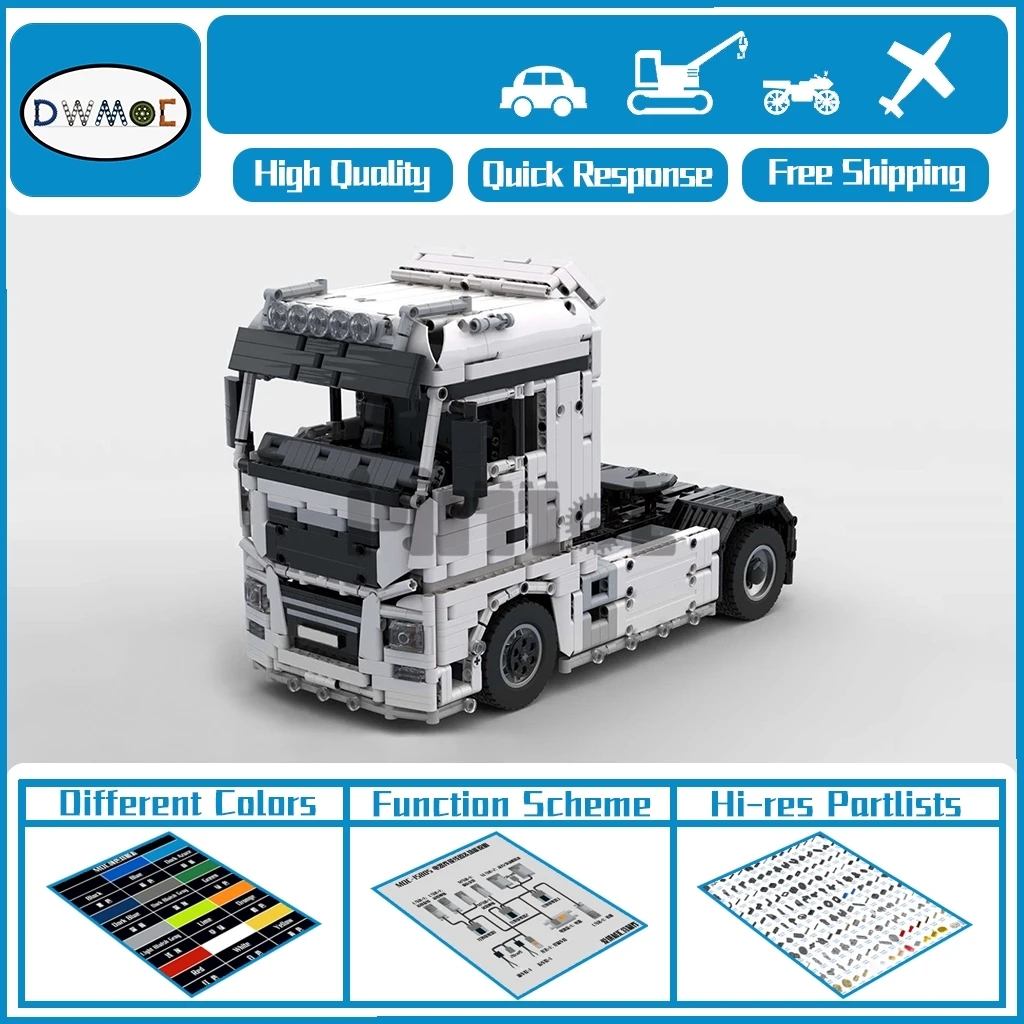 

Moc-57243 Mann TGX semitrailer truck app remote control 2184pcs Boy Gift splicing building block technology accessories