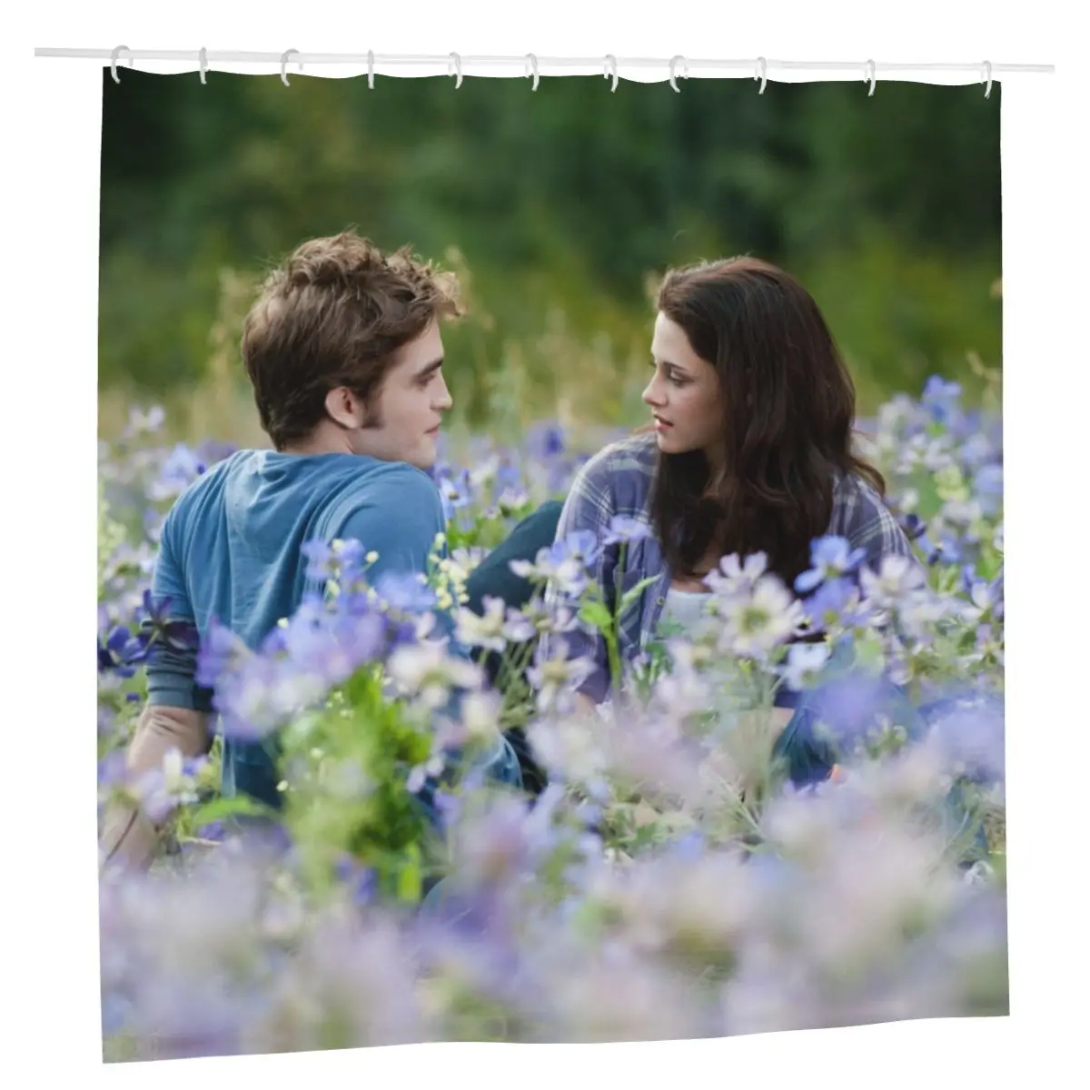 

The Twilight Saga Movie Shower Curtains Edward Bella Isabella Bathroom Polyester Waterproof Bath Curtain with Hooks