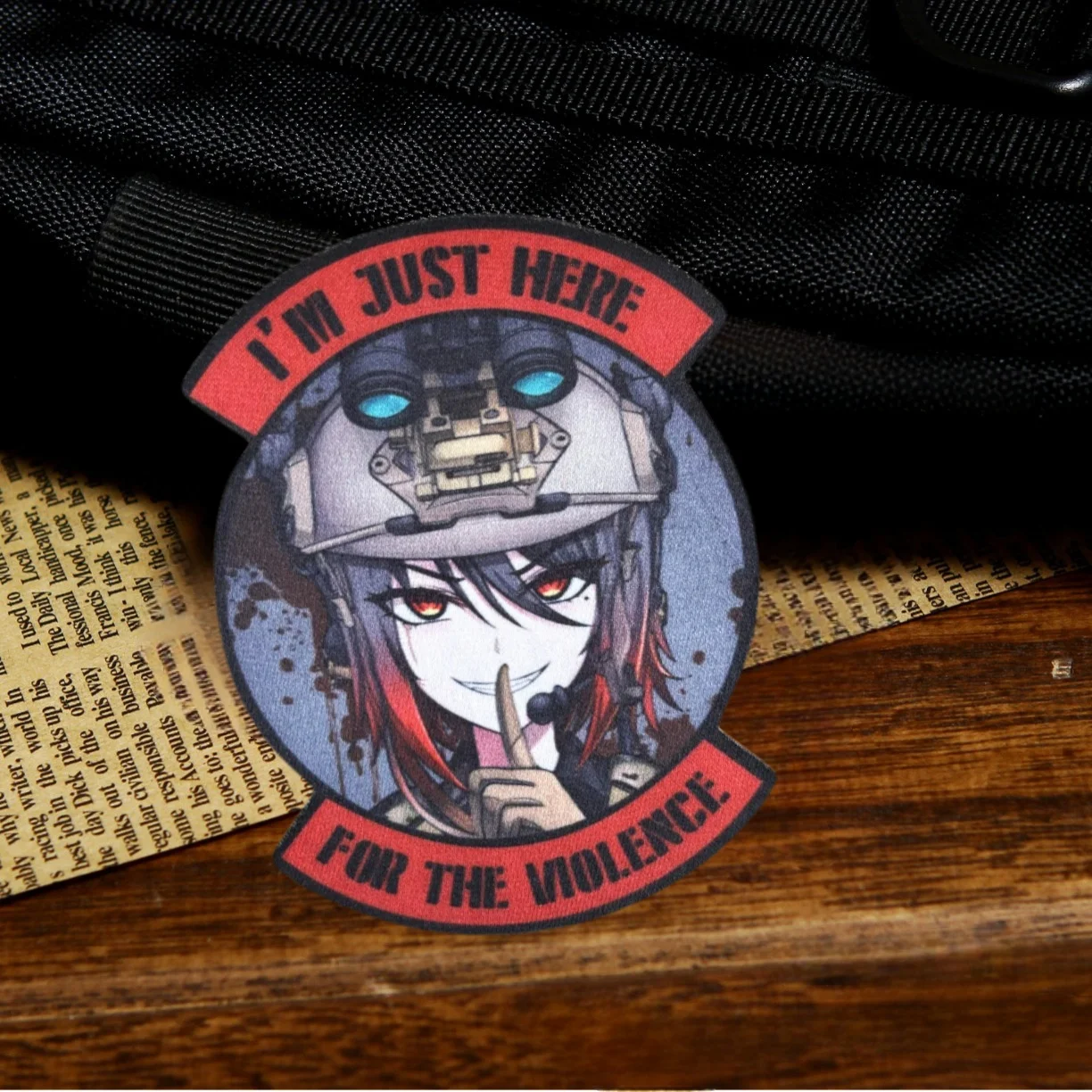 Я здесь для аниме-нашивки Аниме Мисака Микото значок на моральный дух блестящий