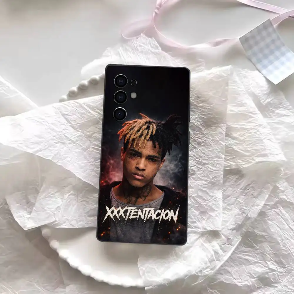 Фото Чехол для телефона Rapper X-XXXTENTACION для Samsung S26,25,24,21,22,21,20,10,9,8,7,6,5,Ultra,Plus,Fe,Lite Black Shell №4