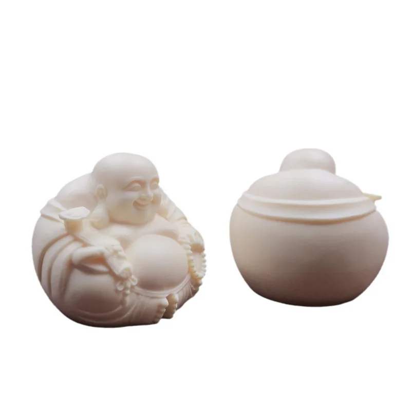 Резьба по фруктам цвета слоновой кости Майтрейя Будда Хэци украшения ручные