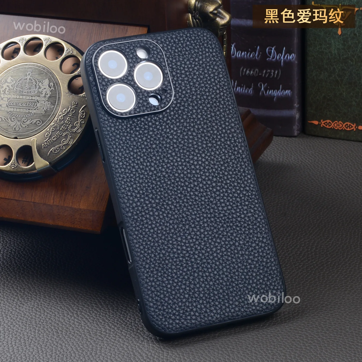 Брендовый кожаный чехол Wobiloo для телефона Iphone 16 Pro Max чехол-накладка Plus